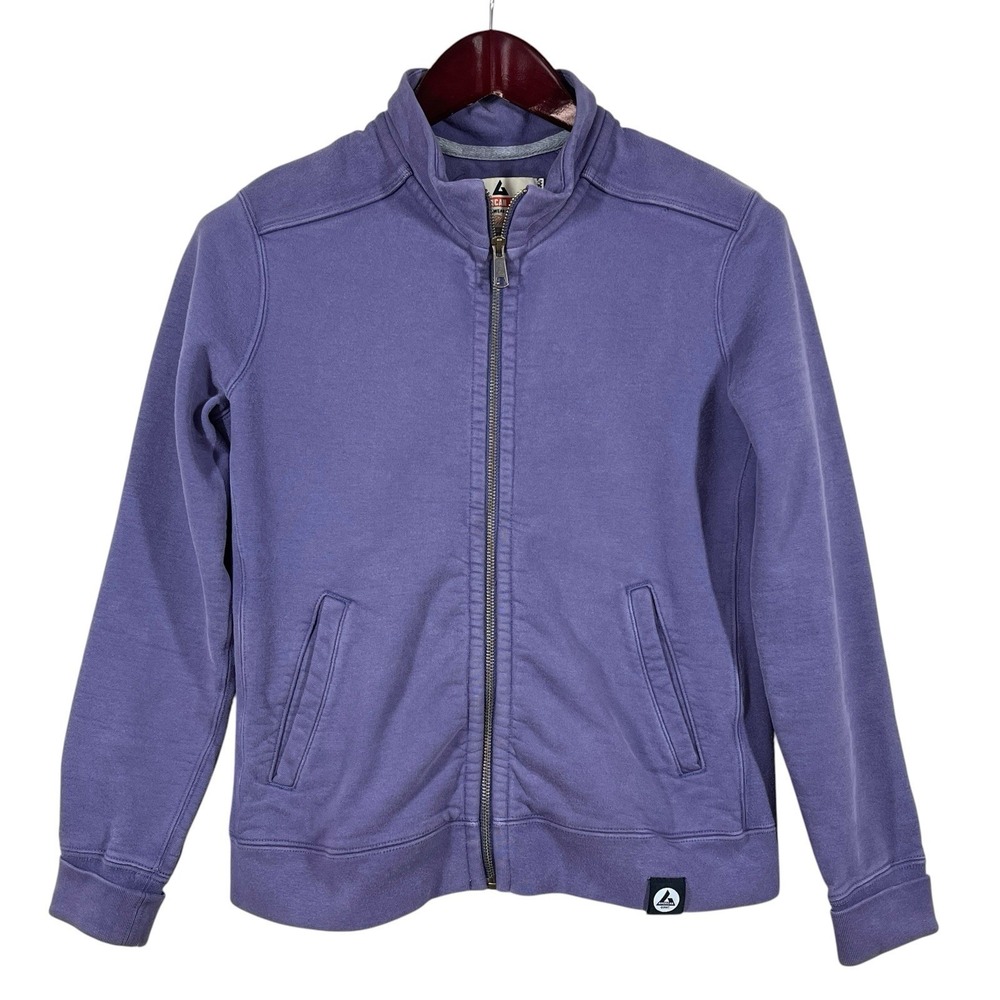 American Giant Full Zip Sweatshirt Womens M Purple Heavy Cotton Fleece USA Made